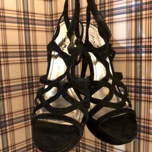 Anne Michelle Black Suede Stiletto Heels